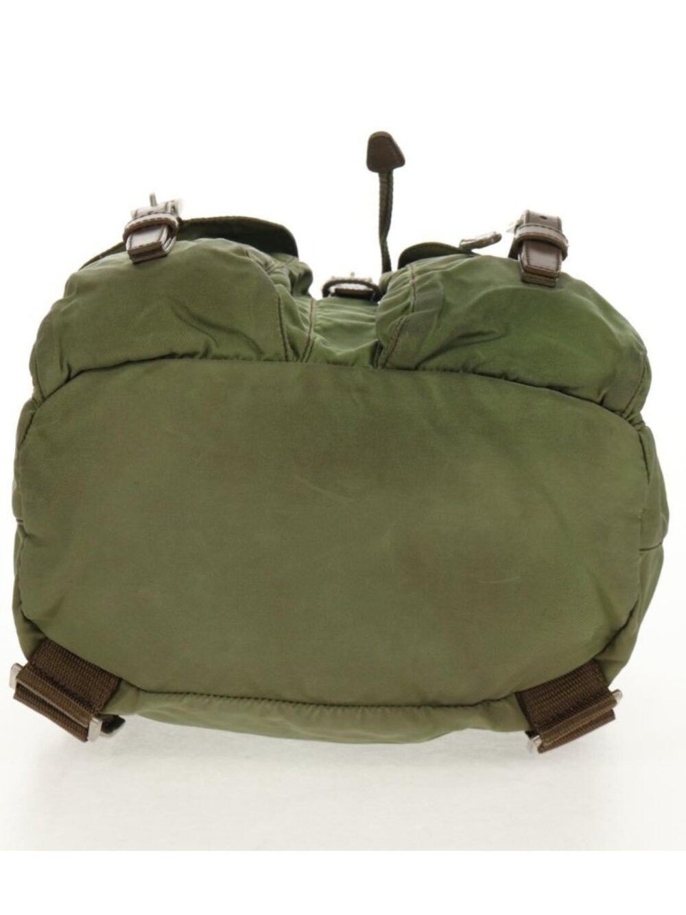 PRADA Backpack Nylon Khaki Silver - Picture 3 of 16